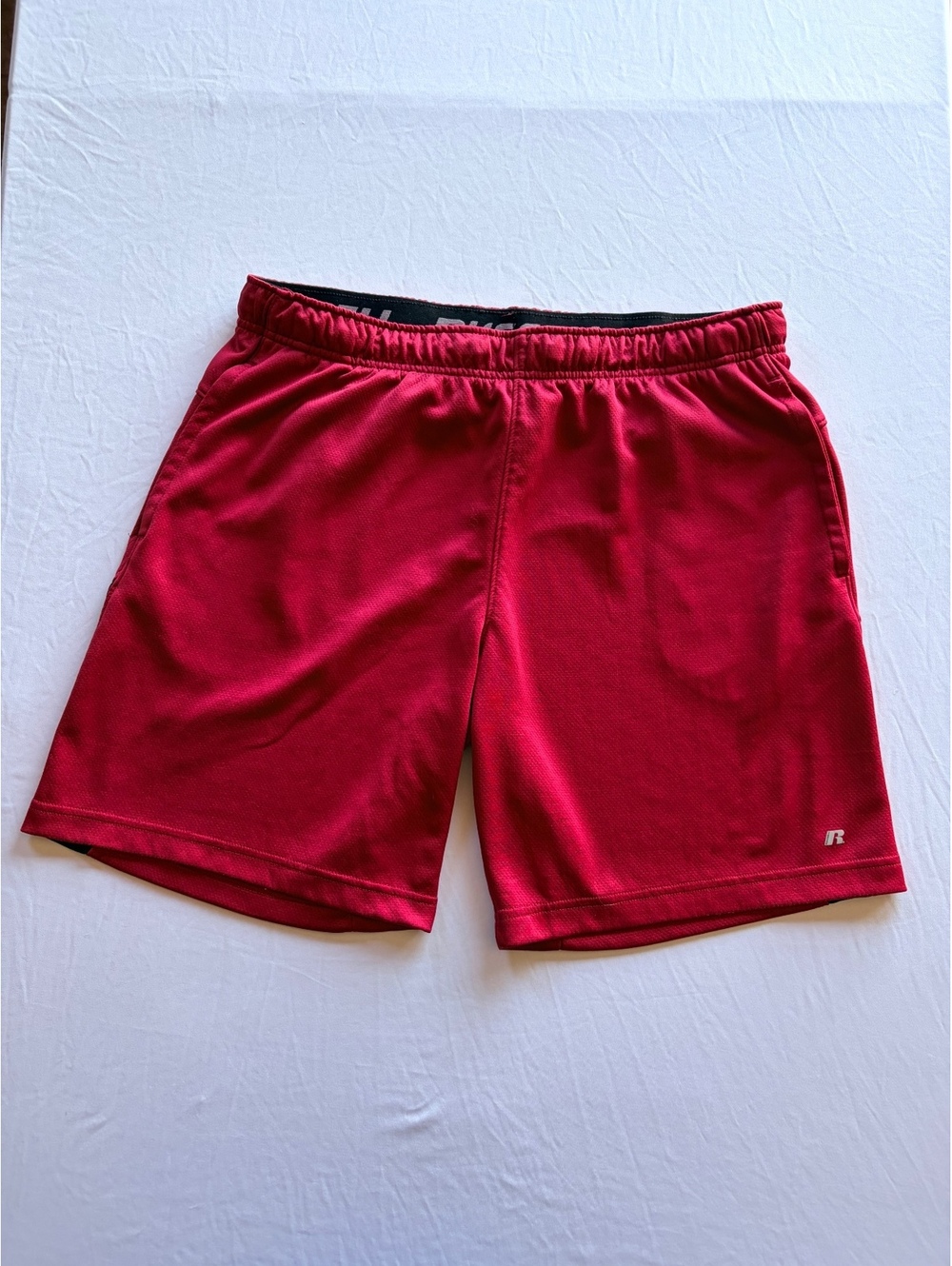 Russell Athletic Dri-Power 360 Mens Large Red Basketball Gym Shorts 36-38